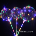 LED Colorido Luz transparente Bobo Stars globo